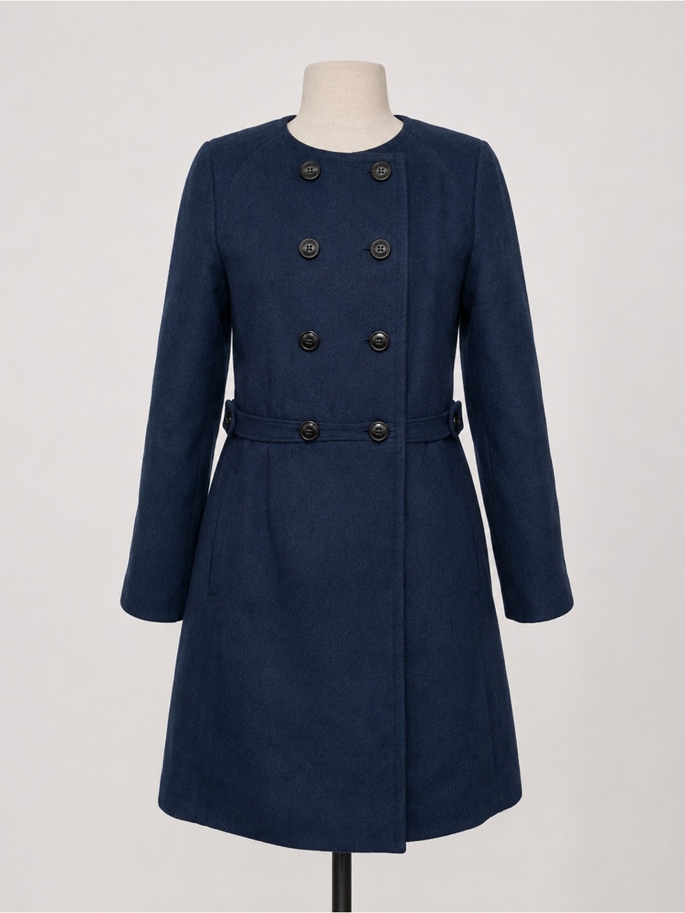 Banana Republic Italian Wool peacoat style Double Breasted Navy Blue Women’s XS